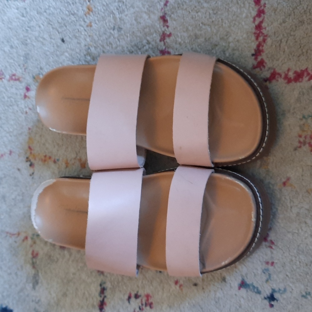 Madewell The Charley Double Strap Slide Sandal 7.5